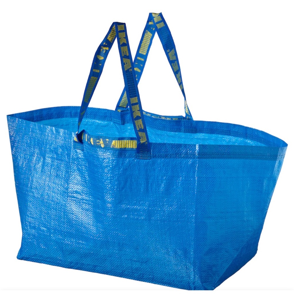 IKEA 2 FRAKTA extra Large BLUE Shopping Tote Bags NEW - Picture 2 of 6